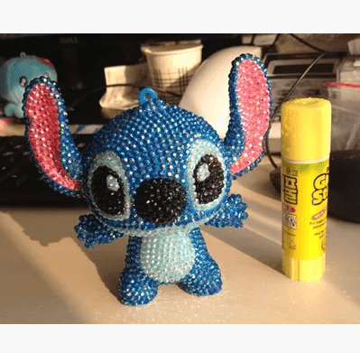 11cm high DIY Stitch Keychain  (with glue tools)