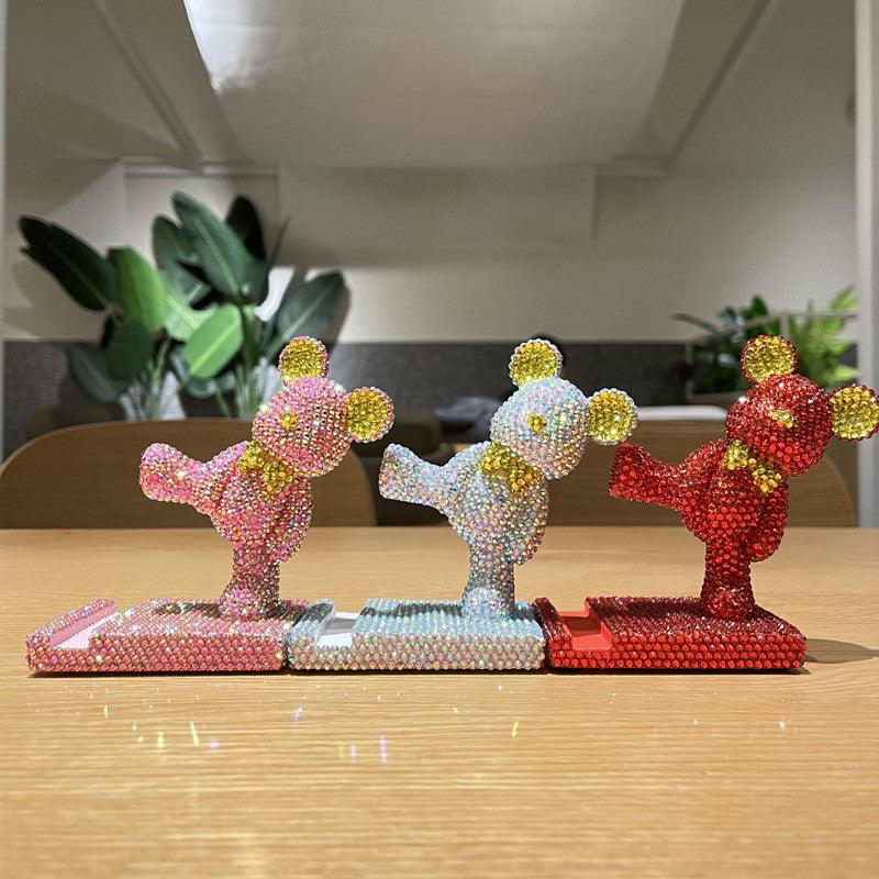 12cm high DIY bear cell phone holder  (with glue tools)