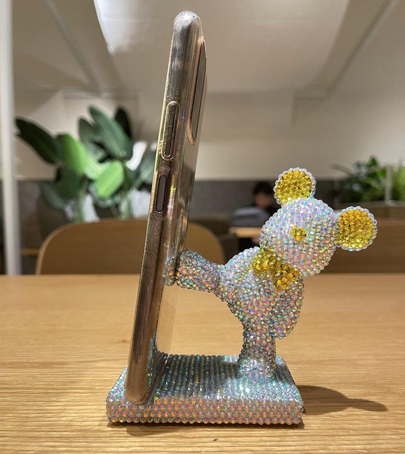 12cm high DIY bear cell phone holder  (with glue tools)