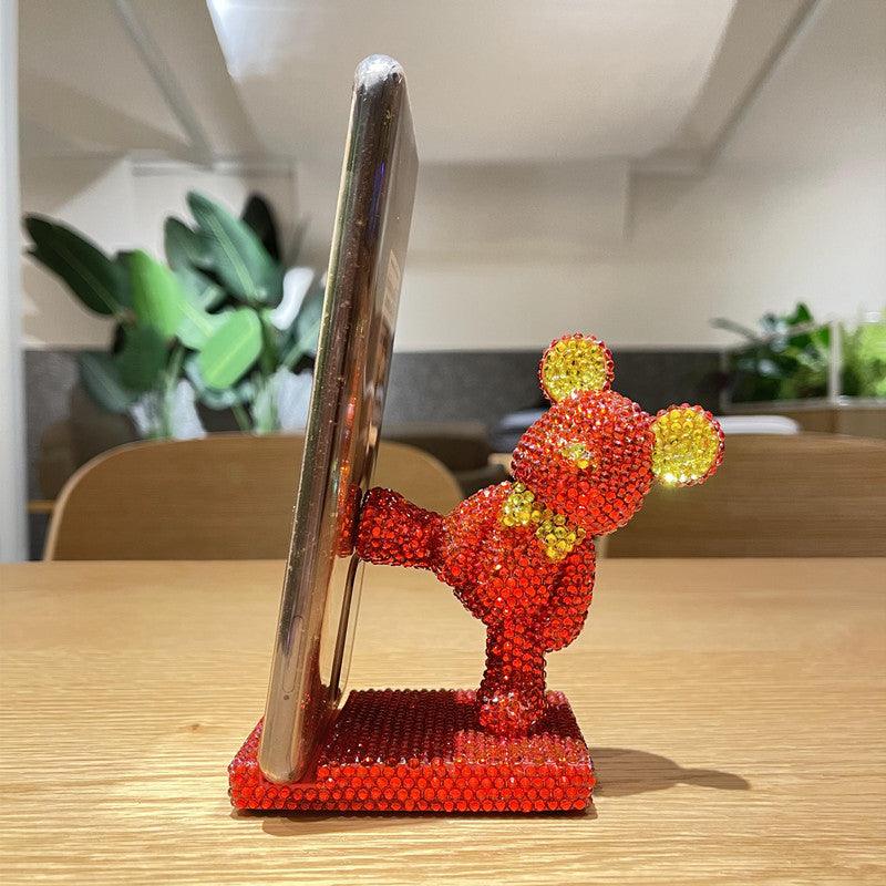 12cm high DIY bear cell phone holder  (with glue tools)