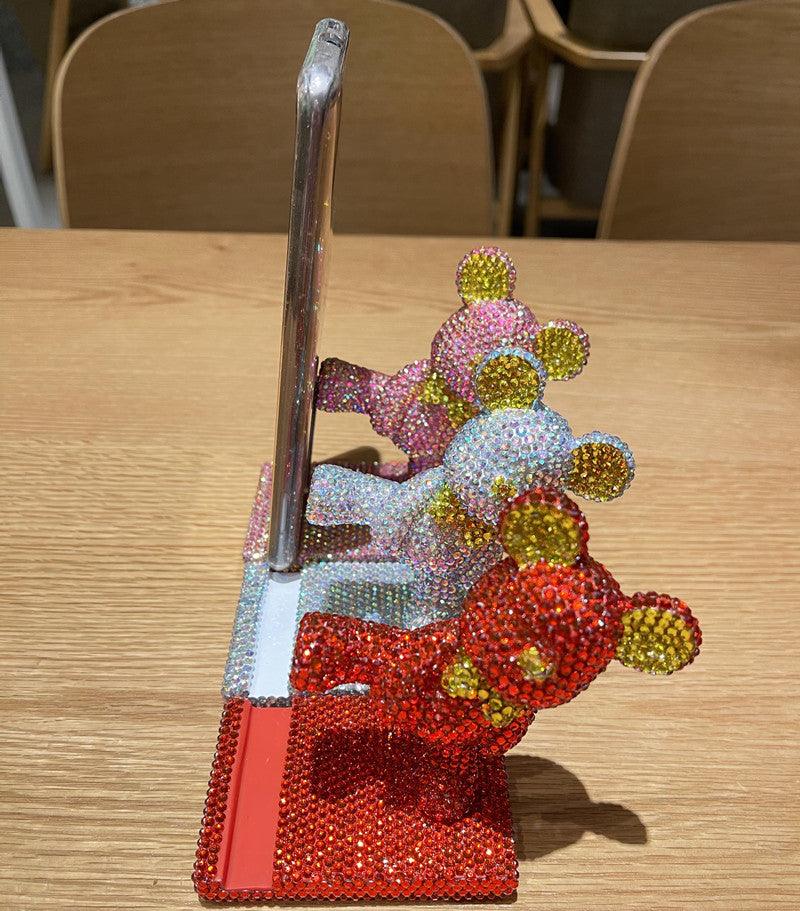 12cm high DIY bear cell phone holder  (with glue tools)
