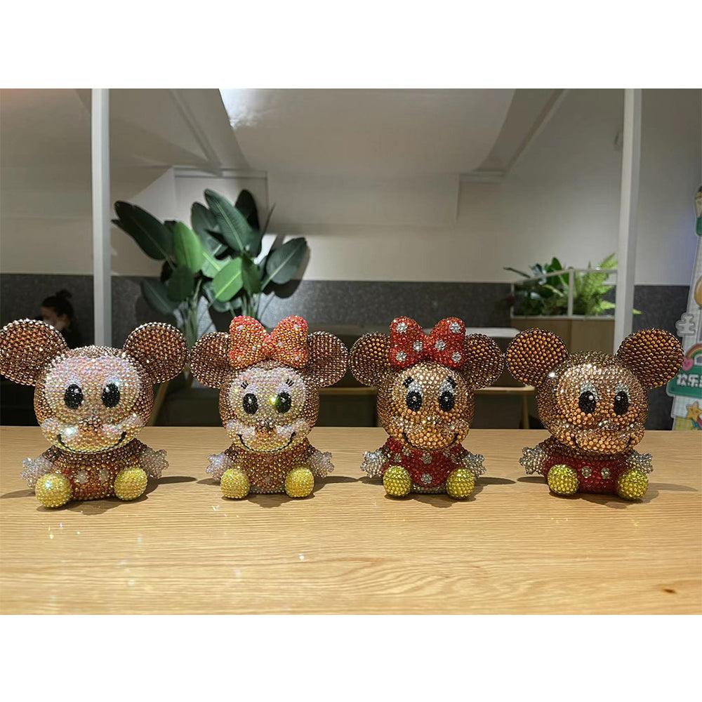 14cm high DIY Mickey Minnie piggy bank (with glue tools)