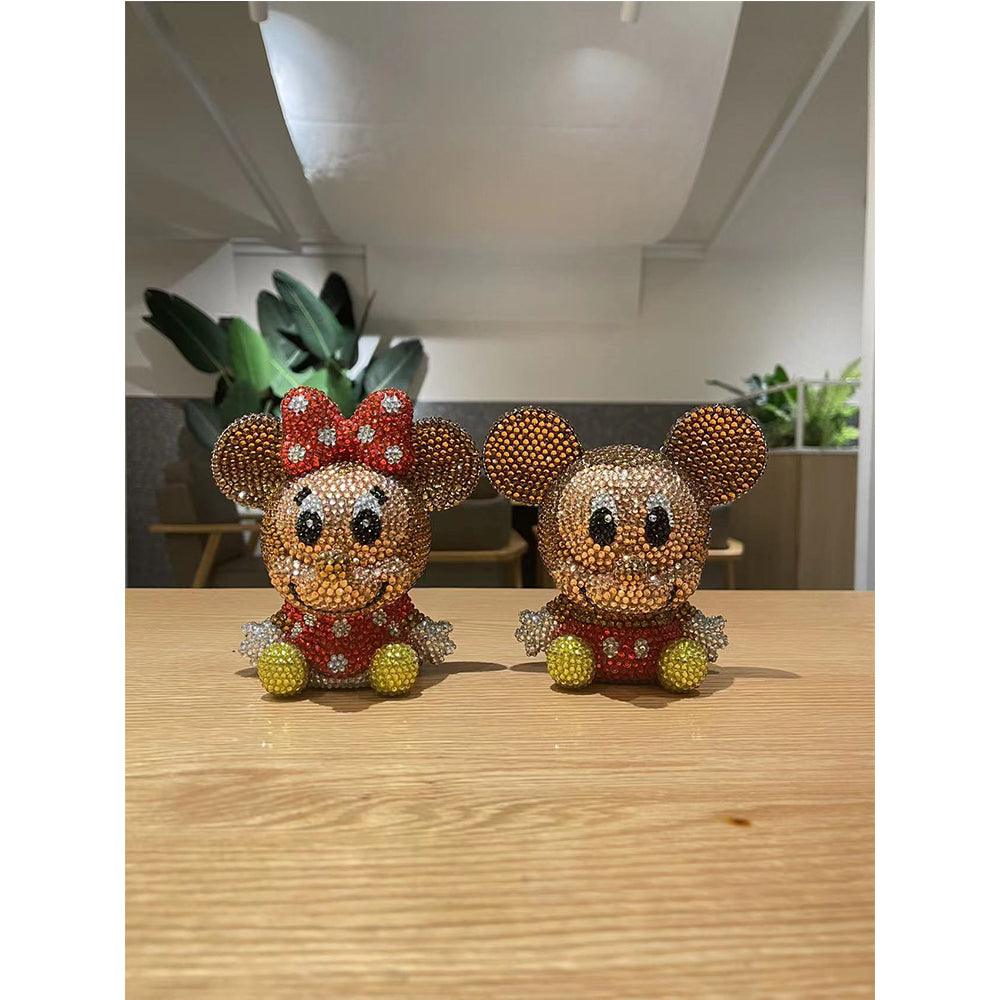 14cm high DIY Mickey Minnie piggy bank (with glue tools)