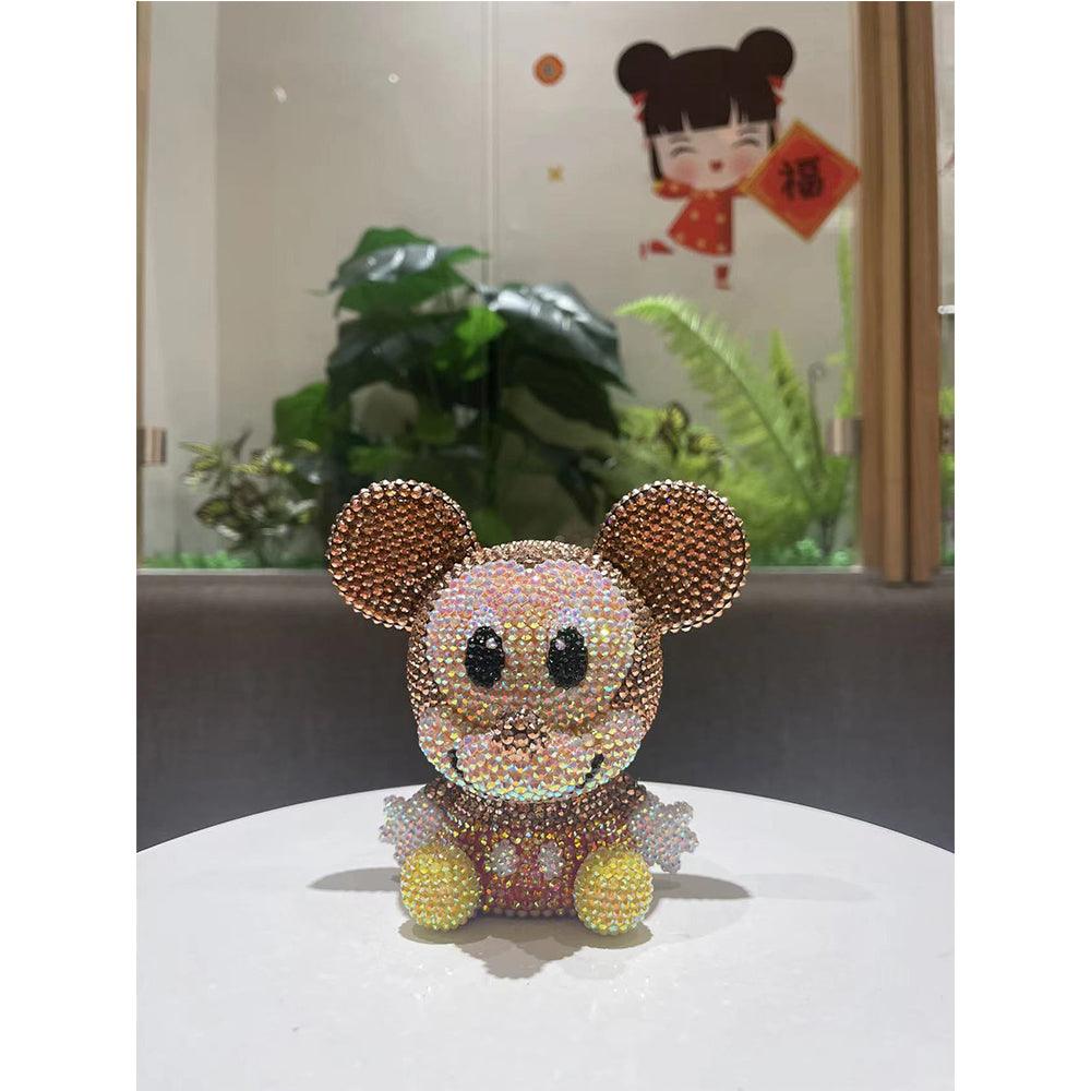 14cm high DIY Mickey Minnie piggy bank (with glue tools)