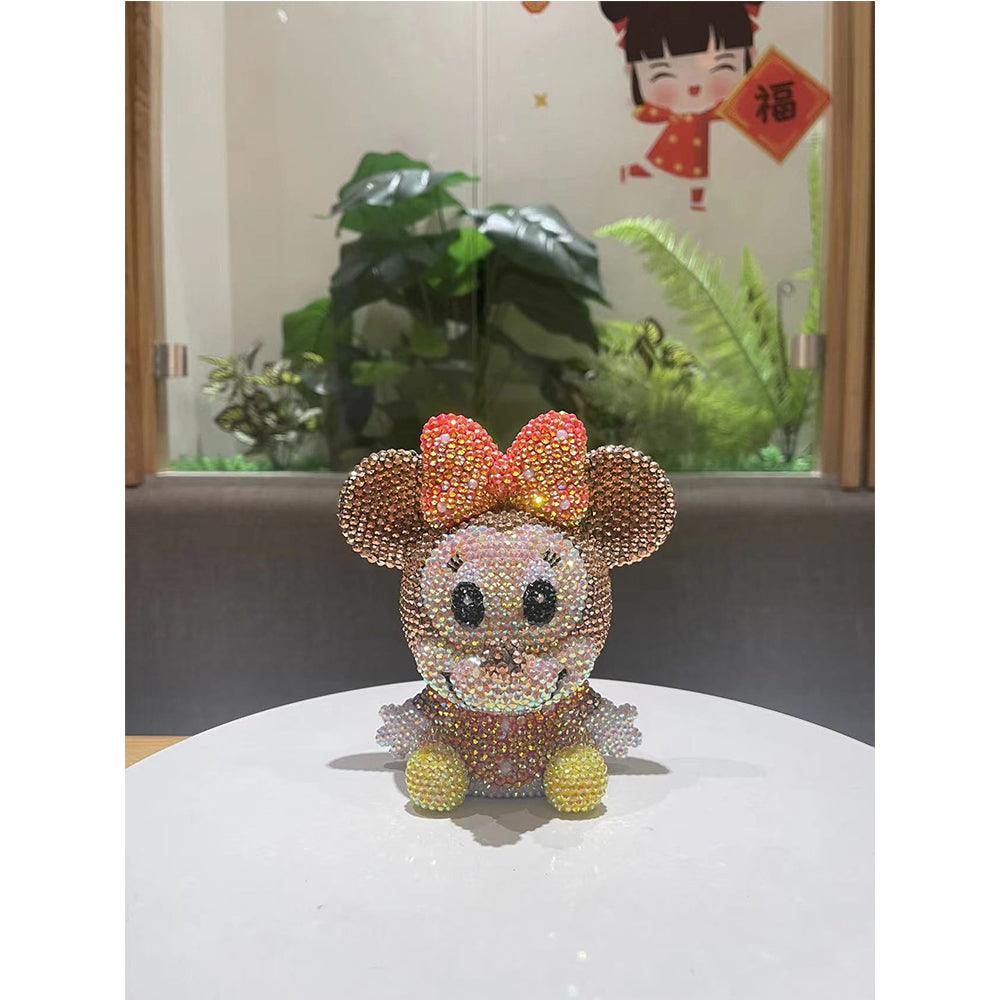 14cm high DIY Mickey Minnie piggy bank (with glue tools)