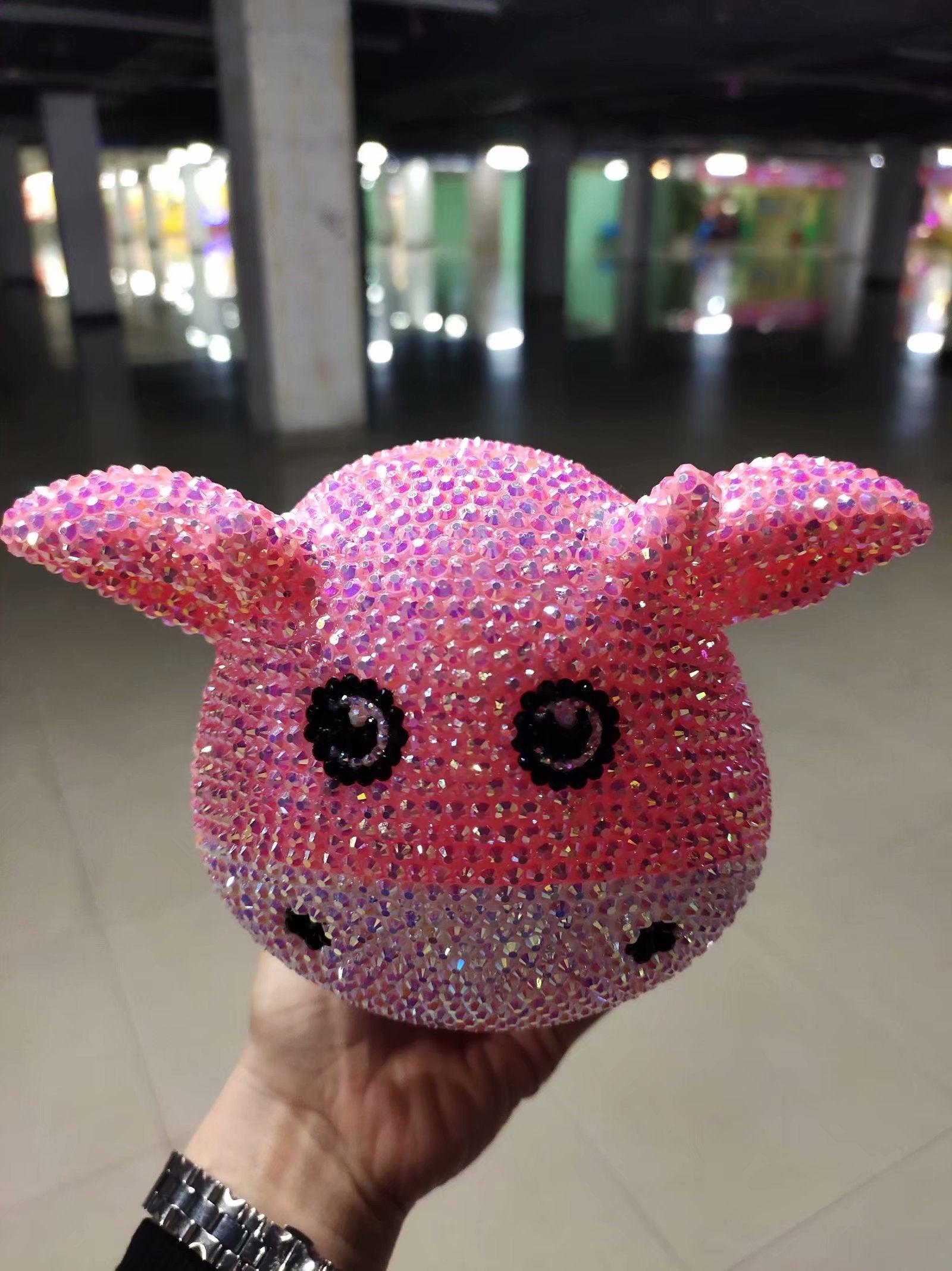 18cm high DIY Pink cow (with glue tools)