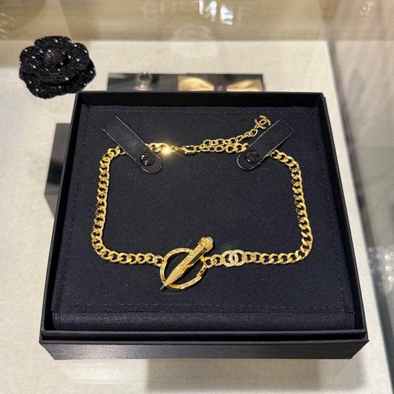 18K  Chanel 25K Pen Choker Necklace