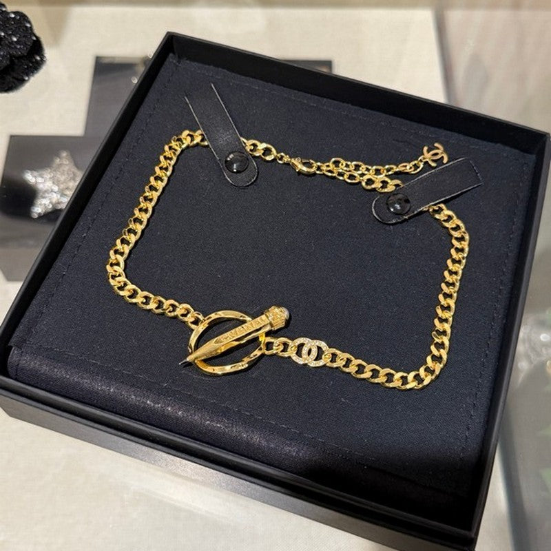 18K  Chanel 25K Pen Choker Necklace